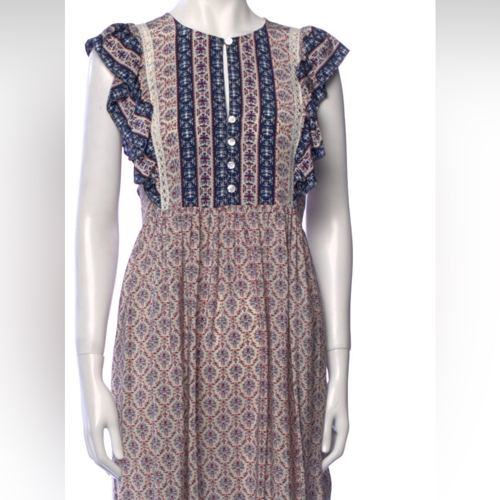 Sea New York 100% Silk Bohemian Mini Dress Sz 10 New — image 2 of 8